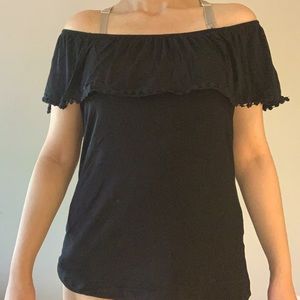 Brand new scoop neck black blouse